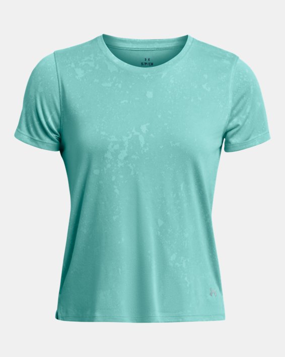 Women's UA Launch Splatter Short Sleeve, Green, pdpMainDesktop image number 2